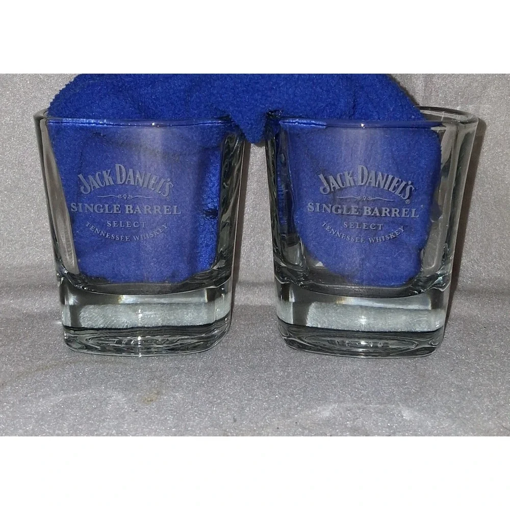 Set Of 2 - Jack Daniels Single Barrel Select Tennessee Whiskey Glasses, Bar